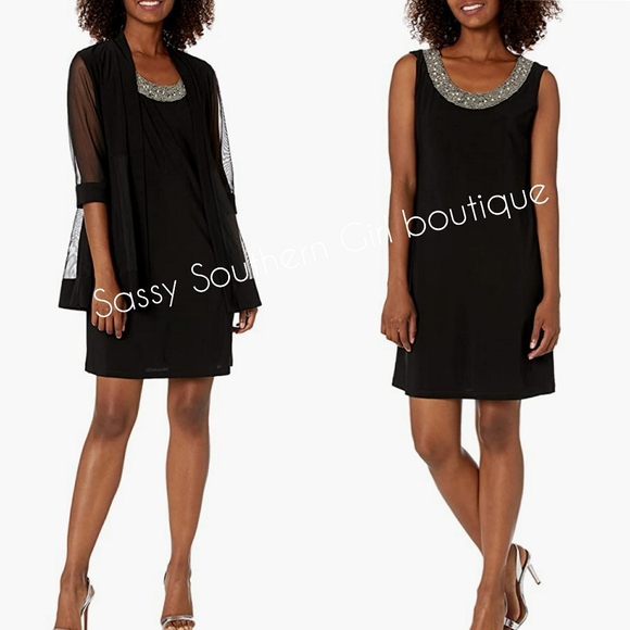 ⭐🆕 Black sheath dress and jacket set - Picture 6 of 16